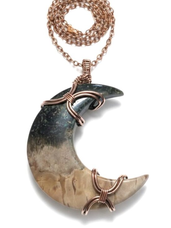 Bea's Handmade Jewelry Other - Petrified Palm Root Pendant, Unisex Fossil Necklace